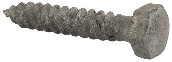 Value Collection - 5/16" Screw, 1-3/4" Length Under Head, Steel, Hex Head Lag Screw - Hot Dipped Galvanized, Grade 2 - Exact Tooling