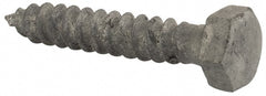 Value Collection - 5/16" Screw, 1-3/4" Length Under Head, Steel, Hex Head Lag Screw - Hot Dipped Galvanized, Grade 2 - Exact Tooling