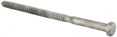 Value Collection - 1/2" Screw, 9" Length Under Head, Steel, Hex Head Lag Screw - Hot Dipped Galvanized, Grade 2 - Exact Tooling