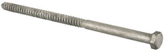 Value Collection - 1/2" Screw, 10" Length Under Head, Steel, Hex Head Lag Screw - Hot Dipped Galvanized, Grade 2 - Exact Tooling