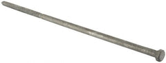 Value Collection - 1/2" Screw, 18" Length Under Head, Steel, Hex Head Lag Screw - Hot Dipped Galvanized, Grade 2 - Exact Tooling