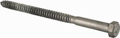 Value Collection - 5/8" Screw, 10" Length Under Head, Steel, Hex Head Lag Screw - Hot Dipped Galvanized, Grade 2 - Exact Tooling