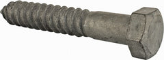 Value Collection - 3/4" Screw, 4-1/2" Length Under Head, Steel, Hex Head Lag Screw - Hot Dipped Galvanized, Grade 2 - Exact Tooling
