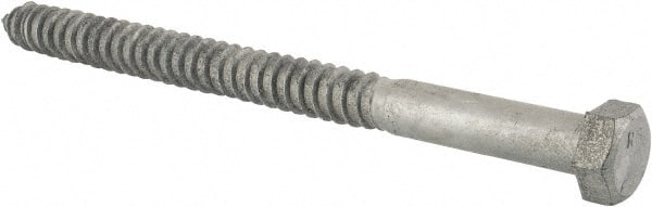 Value Collection - 3/4" Screw, 10" Length Under Head, Steel, Hex Head Lag Screw - Hot Dipped Galvanized, Grade 2 - Exact Tooling