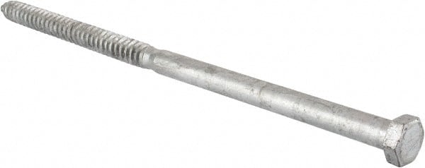 Value Collection - 3/4" Screw, 16" Length Under Head, Steel, Hex Head Lag Screw - Hot Dipped Galvanized, Grade 2 - Exact Tooling