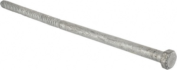 Value Collection - 3/4" Screw, 18" Length Under Head, Steel, Hex Head Lag Screw - Hot Dipped Galvanized, Grade 2 - Exact Tooling