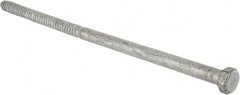 Value Collection - 3/4" Screw, 18" Length Under Head, Steel, Hex Head Lag Screw - Hot Dipped Galvanized, Grade 2 - Exact Tooling