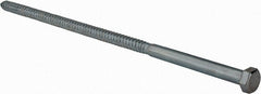 Value Collection - 1/2" Screw, 14" Length Under Head, Steel, Hex Head Lag Screw - Zinc Plated, Grade 2 - Exact Tooling