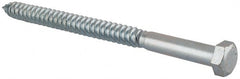 Value Collection - 5/8" Screw, 9" Length Under Head, Steel, Hex Head Lag Screw - Zinc Plated, Grade 2 - Exact Tooling