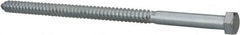 Value Collection - 5/8" Screw, 12" Length Under Head, Steel, Hex Head Lag Screw - Zinc Plated, Grade 2 - Exact Tooling