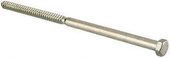 Value Collection - 5/8" Screw, 14" Length Under Head, Steel, Hex Head Lag Screw - Zinc Plated, Grade 2 - Exact Tooling