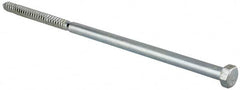Value Collection - 5/8" Screw, 16" Length Under Head, Steel, Hex Head Lag Screw - Zinc Plated, Grade 2 - Exact Tooling