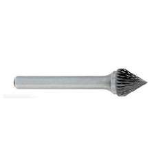 ‎SJ-1 -6mm × 60mm LOC × 6mm Shank × 50mm OAL 60 Degree Cone Carbide Medium Tough Cut Burr - Exact Tooling