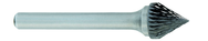 SL-7 -- 19mm x 1-1/2 LOC x 6mm Shank x 50mm OAL 60 Degree Cone Carbide Medium Tough Cut Burr - Exact Tooling