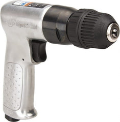 Ingersoll-Rand - 3/8" Keyless Chuck - Pistol Grip Handle, 2,000 RPM, 4 CFM, 0.5 hp, 90 psi - Exact Tooling
