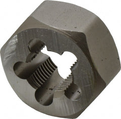 Irwin - 11/16-16 UNS Thread, 1-7/16" Hex, Right Hand Thread, Hex Rethreading Die - Carbon Steel, 3/4" Thick - Exact Tooling