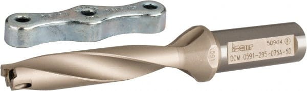 Iscar - 0.591 to 5/8" Diam, 5xD, 2.95" Max Depth, 3/4" Shank Diam, Replaceable Tip Drill - IDI 0591-S.. Insert, 15 Seat Size, DCM Toolholder, Series ChamDrill - Exact Tooling