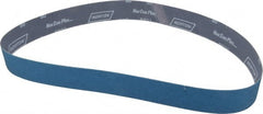 Norton - 2" Wide x 48" OAL, 60 Grit, Zirconia Alumina Abrasive Belt - Zirconia Alumina, Medium, Coated, Y Weighted Cloth Backing, Dry, Series R821 - Exact Tooling