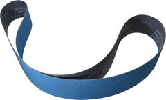 Norton - 2" Wide x 48" OAL, 80 Grit, Zirconia Alumina Abrasive Belt - Zirconia Alumina, Medium, Coated, Y Weighted Cloth Backing, Dry, Series R821 - Exact Tooling