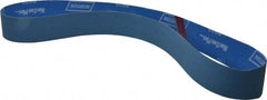 Norton - 2" Wide x 48" OAL, 150 Grit, Zirconia Alumina Abrasive Belt - Zirconia Alumina, Very Fine, Coated, X Weighted Cloth Backing - Exact Tooling