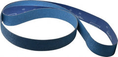 Norton - 2" Wide x 132" OAL, 40 Grit, Zirconia Alumina Abrasive Belt - Zirconia Alumina, Coarse, Coated, Y Weighted Cloth Backing, Series R824 - Exact Tooling