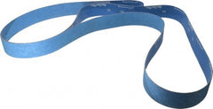 Norton - 2" Wide x 132" OAL, 50 Grit, Zirconia Alumina Abrasive Belt - Zirconia Alumina, Coarse, Coated, Y Weighted Cloth Backing, Series R824 - Exact Tooling