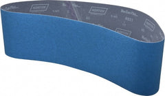 Norton - 6" Wide x 48" OAL, 60 Grit, Zirconia Alumina Abrasive Belt - Zirconia Alumina, Medium, Coated, Y Weighted Cloth Backing, Dry, Series R821 - Exact Tooling