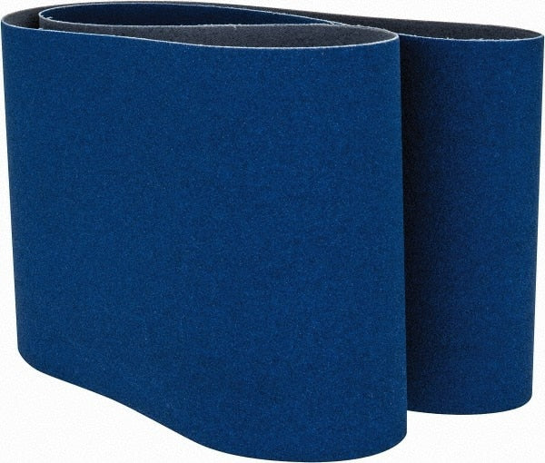 Norton - 6" Wide x 48" OAL, 80 Grit, Zirconia Alumina Abrasive Belt - Zirconia Alumina, Medium, Coated, Y Weighted Cloth Backing, Dry, Series R821 - Exact Tooling