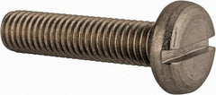 Value Collection - M8x1.25 Metric Coarse, 35mm Length Under Head Slotted Drive Machine Screw - Pan Head, Grade 18-8 & A2 Stainless Steel, Uncoated, Without Washer - Exact Tooling