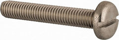 Value Collection - M8x1.25 Metric Coarse, 50mm Length Under Head Slotted Drive Machine Screw - Pan Head, Grade 18-8 & A2 Stainless Steel, Uncoated, Without Washer - Exact Tooling