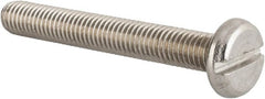 Value Collection - M8x1.25 Metric Coarse, 60mm Length Under Head Slotted Drive Machine Screw - Pan Head, Grade 18-8 & A2 Stainless Steel, Uncoated, Without Washer - Exact Tooling