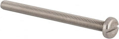 Value Collection - M8x1.25 Metric Coarse, 100mm Length Under Head Slotted Drive Machine Screw - Pan Head, Grade 18-8 & A2 Stainless Steel, Uncoated, Without Washer - Exact Tooling