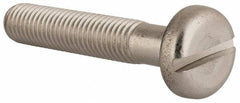 Value Collection - M10x1.50, 55mm Length Under Head Slotted Drive Machine Screw - Pan Head, Grade 18-8 & A2 Stainless Steel, Uncoated, Without Washer - Exact Tooling