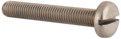 Value Collection - M10x1.50 Metric Coarse, 65mm Length Under Head Slotted Drive Machine Screw - Pan Head, Grade 18-8 & A2 Stainless Steel, Uncoated, Without Washer - Exact Tooling