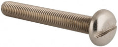 Value Collection - M10x1.50 Metric Coarse, 75mm Length Under Head Slotted Drive Machine Screw - Pan Head, Grade 18-8 & A2 Stainless Steel, Uncoated, Without Washer - Exact Tooling