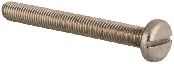 Value Collection - M10x1.50 Metric Coarse, 90mm Length Under Head Slotted Drive Machine Screw - Pan Head, Grade 18-8 & A2 Stainless Steel, Uncoated, Without Washer - Exact Tooling
