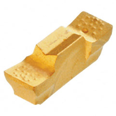 Iscar - 185010GEPI Grade IC528, 1.85mm Cutting Width Carbide Grooving Insert - 2.5mm Max Depth of Cut, Neutral, 0.1mm Corner Radius, TiCN/TiN Finish - Exact Tooling