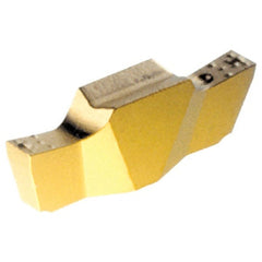 Iscar - 100010GEPI Grade IC528, 1mm Cutting Width Carbide Grooving Insert - 1.5mm Max Depth of Cut, Right Hand, 0.1mm Corner Radius, TiCN/TiN Finish - Exact Tooling