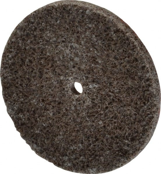 3M - 1-1/2" Diam, 1/8" Face Width, 1/8" Center Hole, Fine Grade, Aluminum Oxide Deburring Wheel - Unitized, Medium Density 5 Grade, 30,100 RPM - Exact Tooling