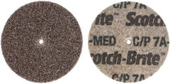 3M - 2" Diam, 1/8" Face Width, 1/8" Center Hole, Medium Grade, Aluminum Oxide Deburring Wheel - Unitized, Hard Density 7 Grade, 22,100 RPM - Exact Tooling