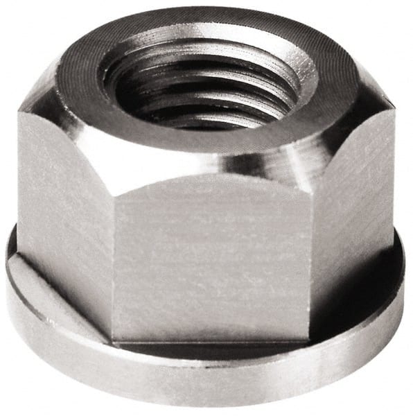 TE-CO - 1-1/4 - 7, 2-1/2" Flange Diam, 1-1/4" High, 1-13/16" Across Flats, Flange Nut - Exact Tooling