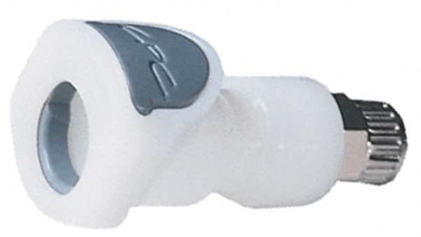 CPC Colder Products - 3/8" Outside Diam, Acetal Push-to-Connect Tube Female Connector - 120 Max psi, White - Exact Tooling