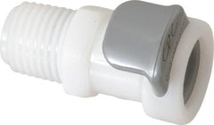 CPC Colder Products - 1/4" Outside Diam, 1/4 NPT, Acetal Push-to-Connect Tube Female Connector - 120 Max psi, White - Exact Tooling