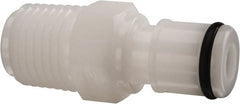 CPC Colder Products - 1/4" Outside Diam, 1/4 NPT, Acetal Push-to-Connect Tube Male Connector - 120 Max psi, White - Exact Tooling