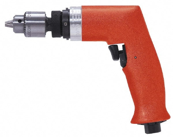 Dotco - 1/4" Keyed Chuck - Pistol Grip Handle, 5,200 RPM, 0.4 hp, 90 psi - Exact Tooling