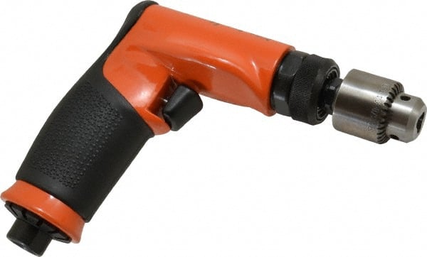 Dotco - 1/4" Keyed Chuck - Pistol Grip Handle, 3,800 RPM, 0.4 hp, 90 psi - Exact Tooling