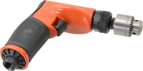 Dotco - 1/4" Keyed Chuck - Pistol Grip Handle, 3,200 RPM, 0.4 hp, 90 psi - Exact Tooling