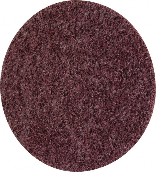 3M - 4-1/2" Coarse Grade Ceramic Deburring Disc - Quick Change Connection, Maroon, 13,300 Max RPM - Exact Tooling