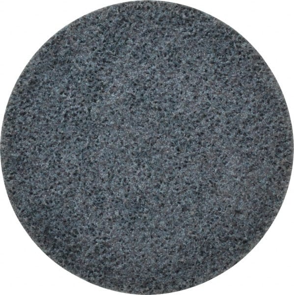 3M - 4-1/2" Coarse Grade Ceramic Deburring Disc - Quick Change Connection, Blue, 13,300 Max RPM - Exact Tooling