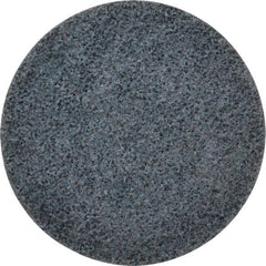 3M - 4-1/2" Coarse Grade Ceramic Deburring Disc - Quick Change Connection, Blue, 13,300 Max RPM - Exact Tooling